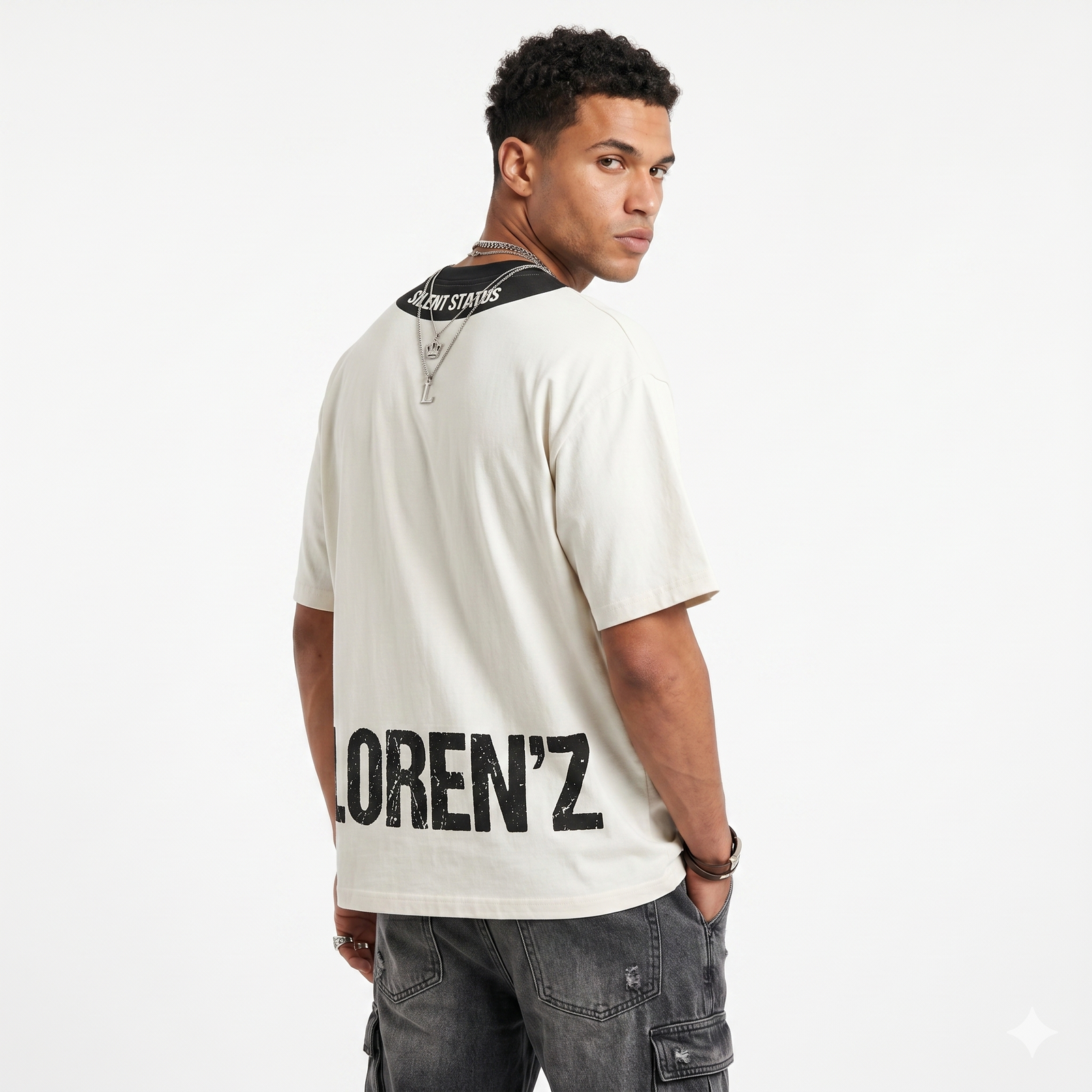 Contrasting sheepskin sweatshirt